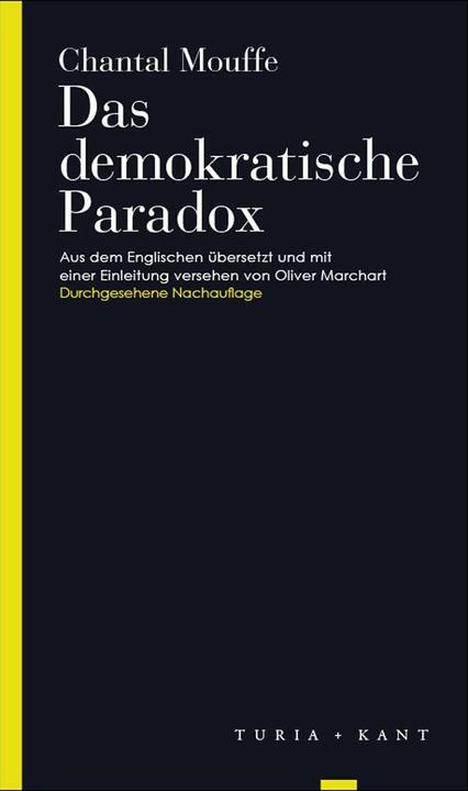 Produktbild Das demokratische Paradox (Deutsch, Chantal Mouffe, Oliver Marchart, 2018)