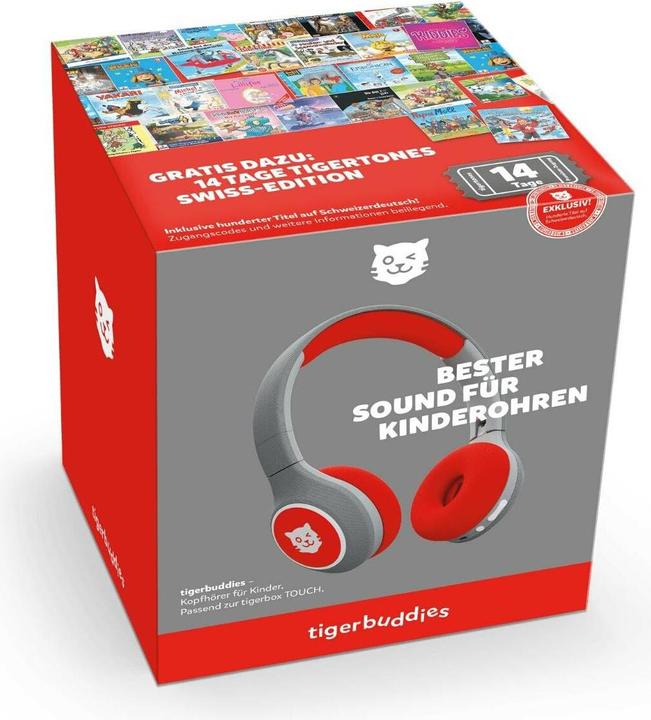 Immagine prodotto Tigermedia Cuffie per bambini tigerbuddies - Happy Red Edizione Svizzera (Tedesco, Francese, Italiano, Inglese)