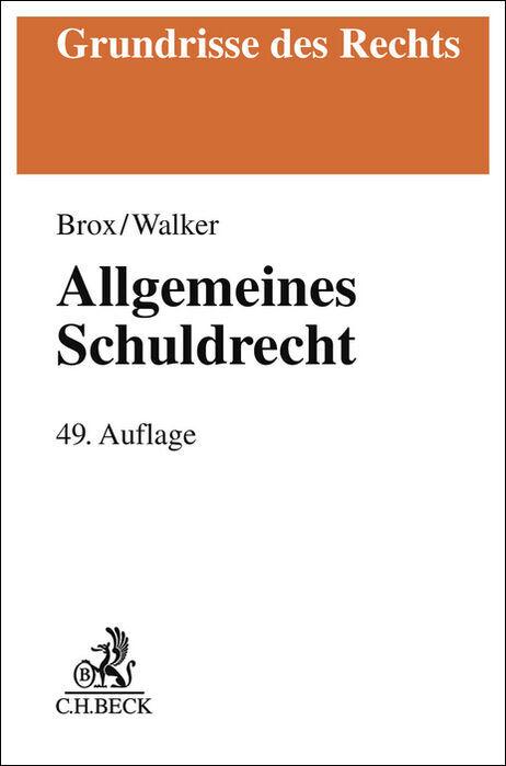 Image du produit Allgemeines Schuldrecht (Allemand, Brox, Hans/Walker, Wolf-Dietrich, 2025)