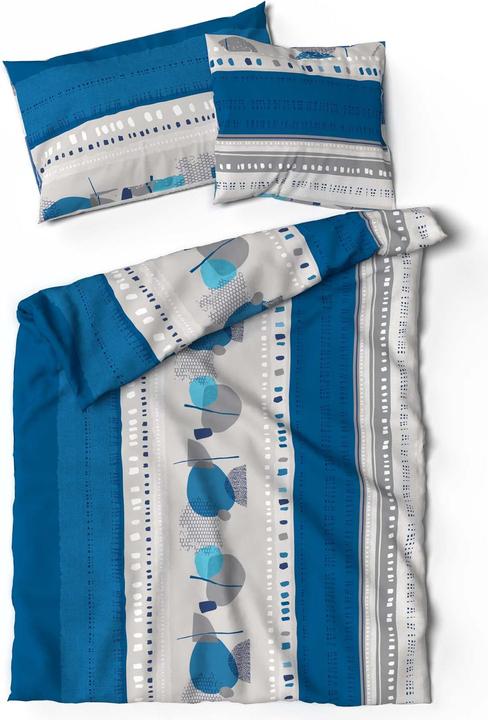 Produktbild Lotus Bettwaren Bettwäsche Bambus Tulani blau (Duvetbezug, 160 x 240 cm)