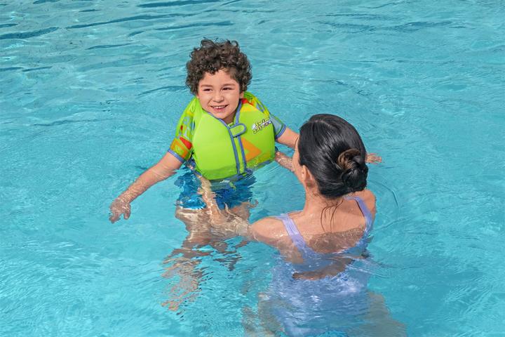 Image du produit Bestway Swim Safe ABC Svømme Traeningsvest UPF 50+ m/aermer, Skum 11-30 kg Grøn (Taille unique, 11 - 30 kg)