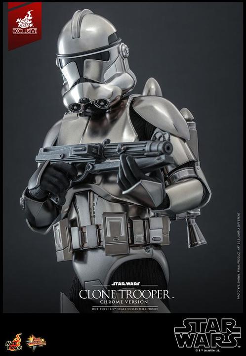 Image du produit Hot Toys Star Wars figurine 1/6 Clone Trooper (Chrome Version) 30 cm