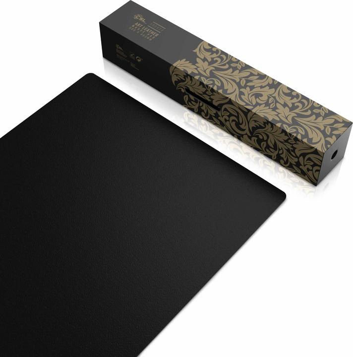 Produktbild CSL Mauspad, Mausmatte XXL, Elegante Leder Optik, Schreibtischunterlage 900 x 400 mm, schwarz (XXL)