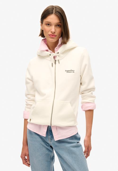 Produktbild Superdry ESSENTIAL LOGO ZIP SWEATSHIRT Dames Vest - Wit (16)