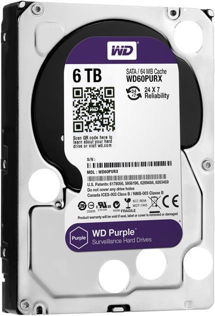 Actual product image WD Purple (6 TB, 3.5", CMR)