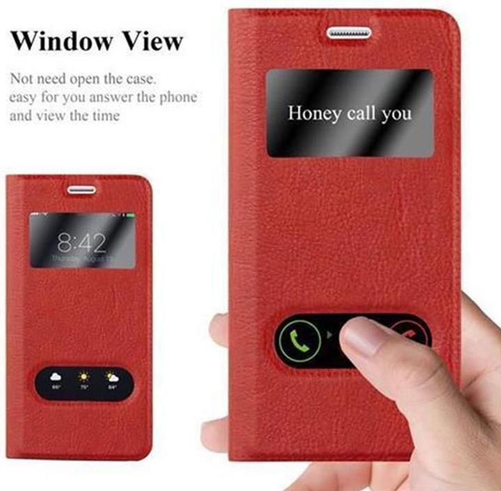 Actual product image Cadorabo Book with View double window cover (Samsung Galaxy S5 Mini)