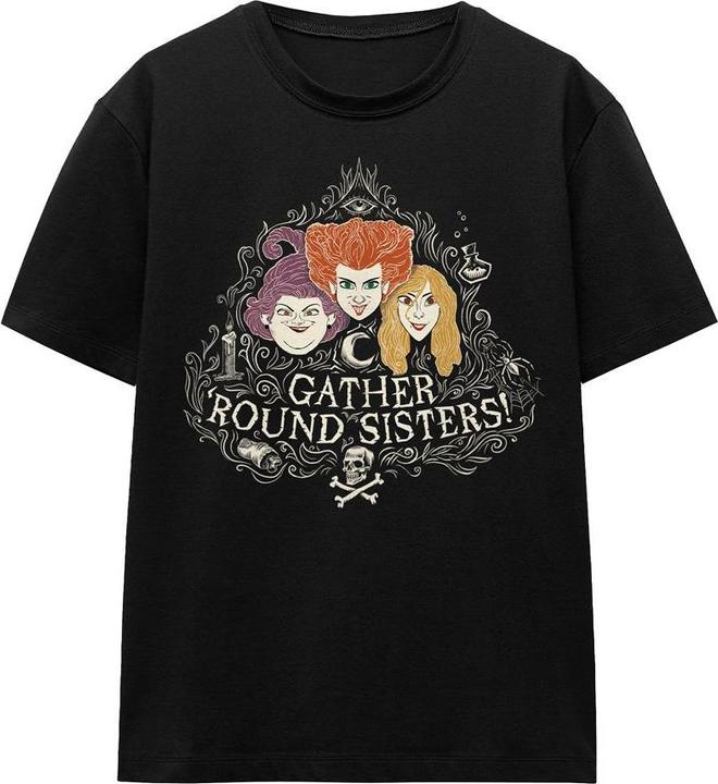 Actual product image Universal Textiles Unisex Adult Gather Round Sisters Sanderson Sisters T-Shirt (M)