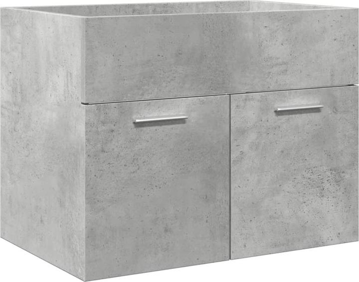 Immagine prodotto VidaXL Set di mobili da bagno Mobile per vanità Specchio da bagno Armadietto 4 pezzi grigio cemento