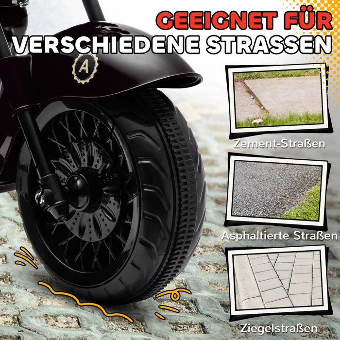 Actual product image Swisshandel24 Kinder Elektro-Motorrad 6V mit Musik 3-5 km/h 3-6 Jahre Kinder, bis 25kg, schwarz (6 V)