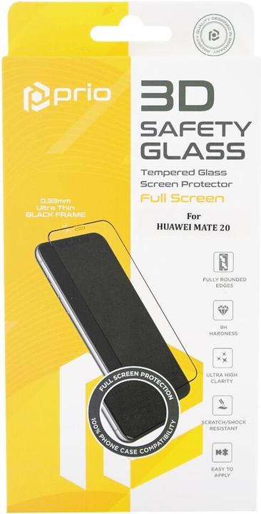 Immagine prodotto prio Vetro protettivo 3D per Huawei Mate 20 nero (1 Pezzo/i, Mate 20)