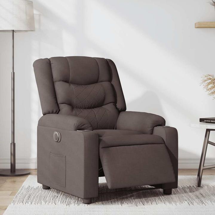 Image du produit VidaXL Fauteuil Relax Electrique Tissu Marron Foncé