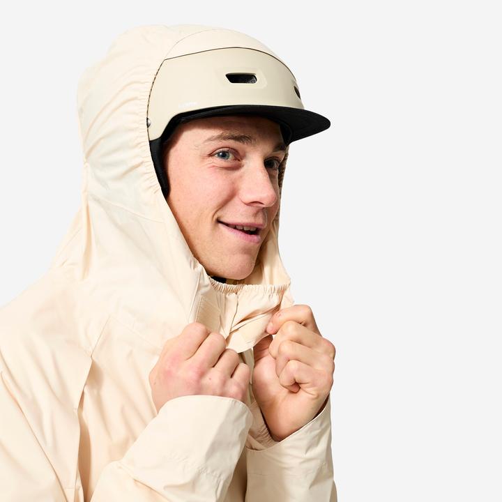 Produktbild Btwin Fahrrad Regenponcho City 540 Sichtbarkeit bei Nacht khaki/beige (M/L)