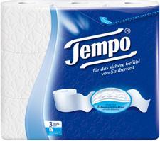 Actual product image Tempo Toilet paper 3-ply white (9 x)