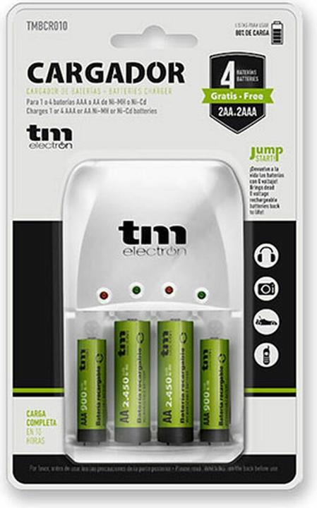 Actual product image TM Electron Akku-Ladegerät R03/R6 (4 pcs., HR6, Battery + charger)