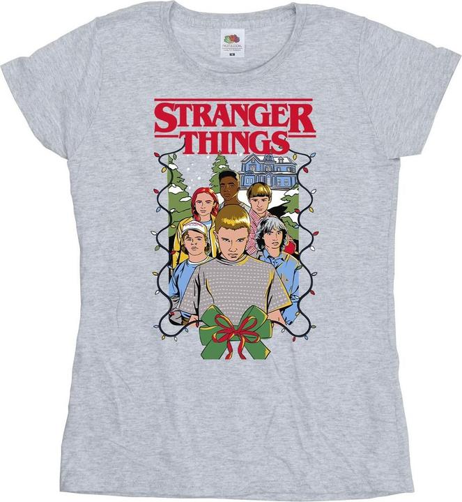 Immagine prodotto Netflix Stranger Things Christmas Poster Maglietta Donna (L)