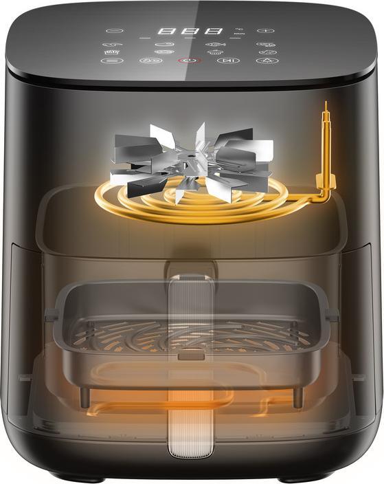 Produktbild Emerio AF-131797.1 Heissluft-Fritteuse 5 l 2000 W BPA-frei, Timerfunktion Schwarz