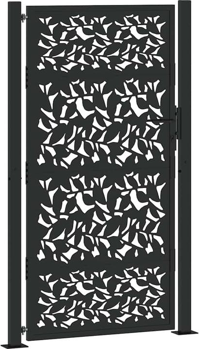 Immagine prodotto VidaXL Cancello da giardino nero 105x180 cm design ad ante in acciaio cancello per recinzione cancello da