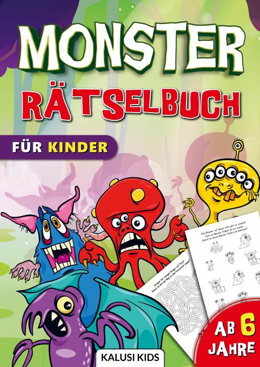 Produktbild Monster Rätselbuch für Kinder ab 6 Jahre (Deutsch, Kalusi Kids, 2024)