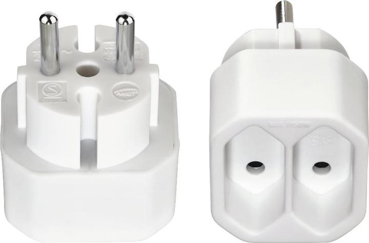 Immagine prodotto Hama Adattatore per presa di corrente 2-fold, 2x presa Euro, confezione doppia, bianco (2 x)