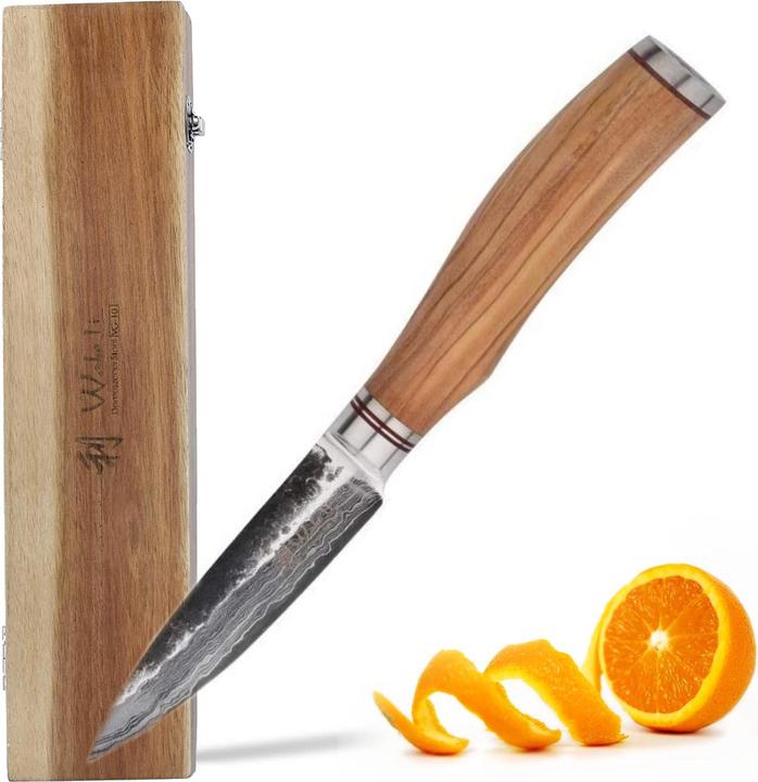 Produktbild Wakoli Olive HS Serie Damastmesser 12,5cm (9 cm)