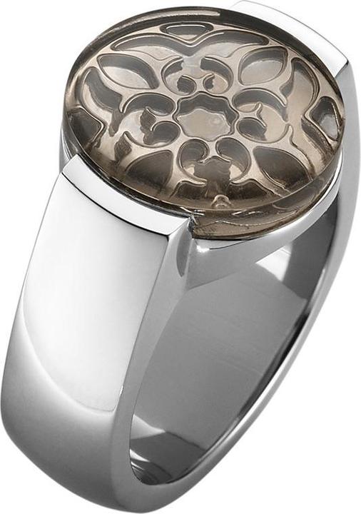 Produktbild Xen Ring Ornament mit Rauchquarz Cabochon (50)