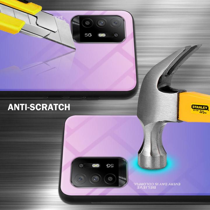 Image du produit Cadorabo TPU 2 couleurs Housse en verre (Oppo A94 5G)