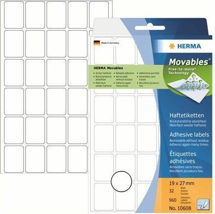Actual product image HERMA Removable multi-purpose labels