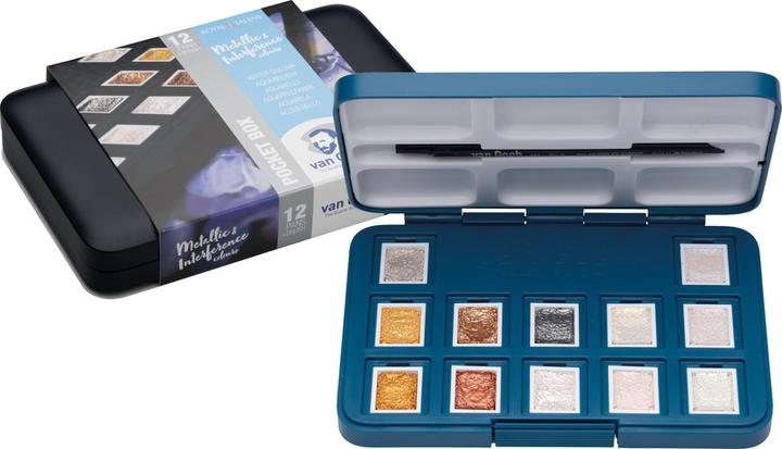 Actual product image Van Gogh Watercolour Pocketbox Metallic 12 (Multicoloured)