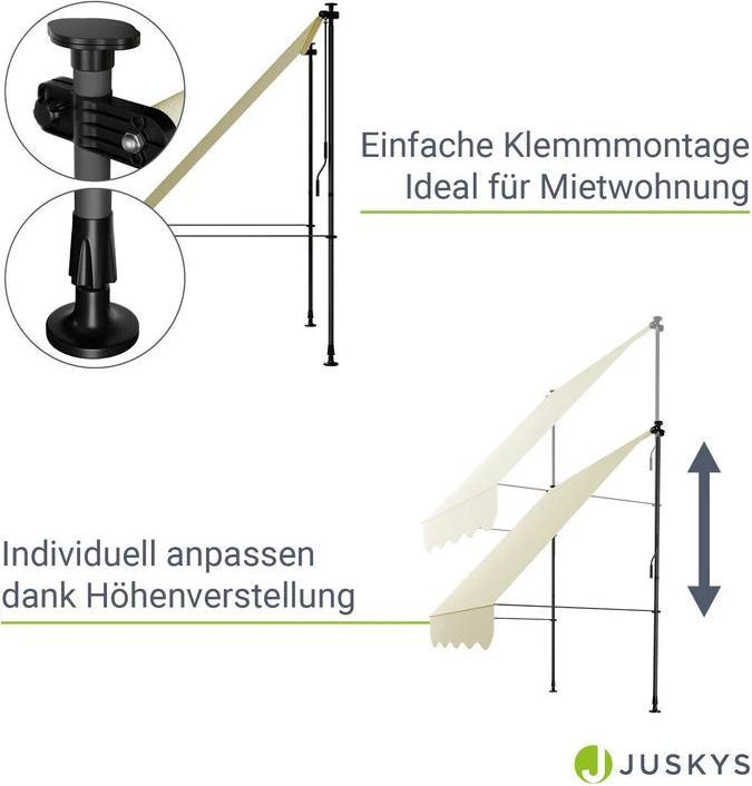 Immagine prodotto Juskys Klemmmarkise Kapstadt (1.50 m)