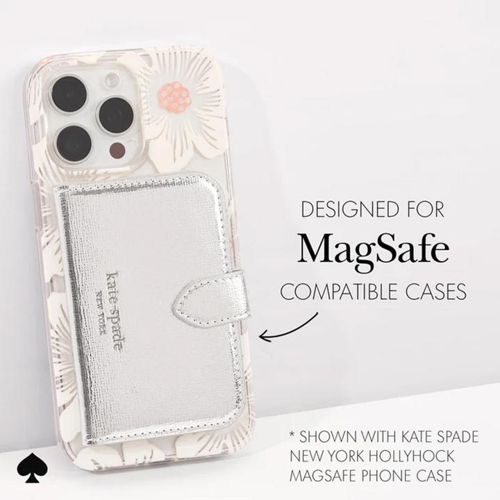 Produktbild Kate Spade Morgan MagSafe Wallet – Magnetische Geldbörse (Metallic Silver)