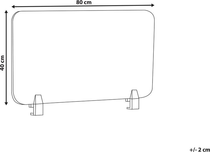 Image du produit Beliani Cloison de bureau gris foncé 80 x 40 cm WALLY (80 x 40 cm)