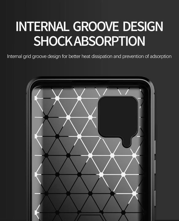 Image du produit Cadorabo TPU Ultra Slim carbon edelstahl Combi Cover (Samsung Galaxy A42 5G)