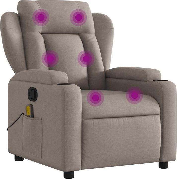 Produktbild VidaXL Massagesessel Taupe Stoff,Farbe: Taupe,Material: Stoff (100