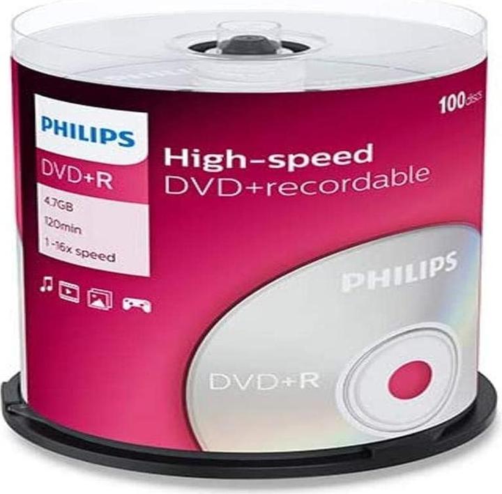 Actual product image Philips 1x100 DVD+R 4,7GB 16x SP (100 x)