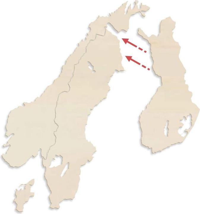 Produktbild Trenddeko Karte Skandinavien (44 x 55 cm)