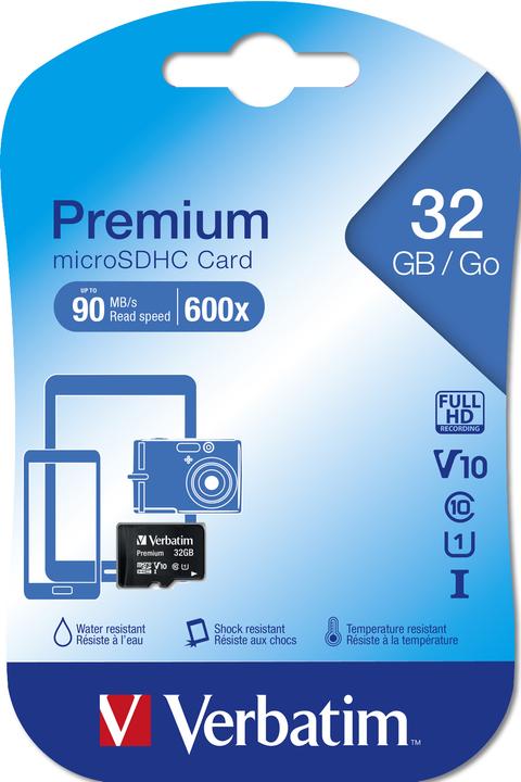 Productafbeelding Verbatim Micro SDHC-kaart (32 GB, microSDHC, U1, UHS-I)
