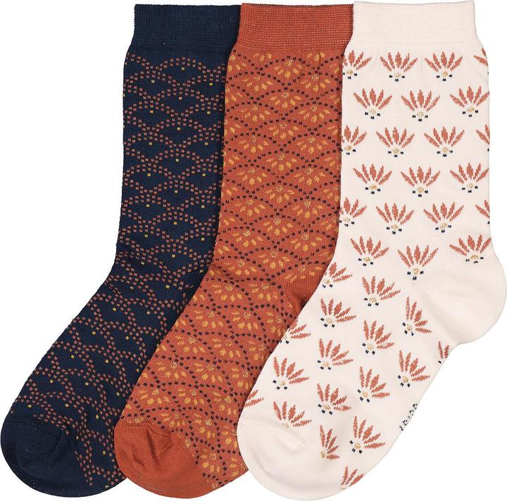 Image du produit La Redoute Collections Lot de 3 chaussettes à motif Art déco (Lot de 3, 38, 41)