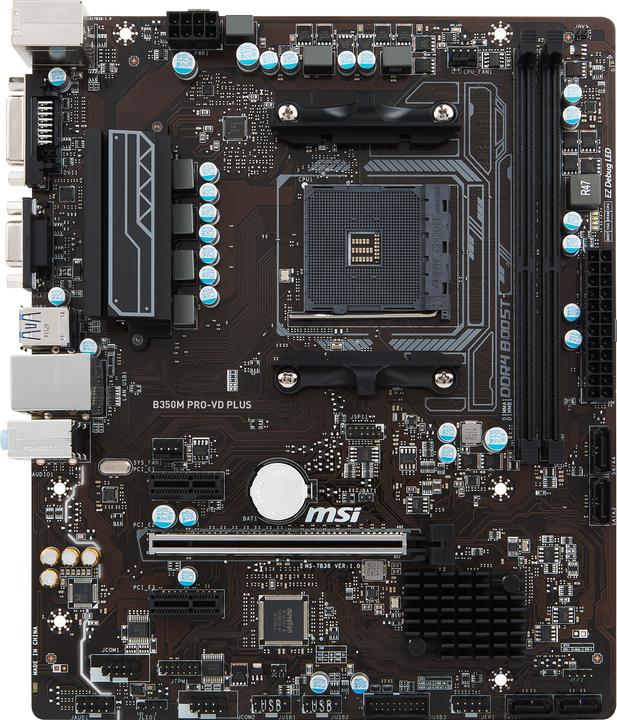Produktbild MSI B350m Pro-Vd Plus (AM4, AMD B350, mATX)