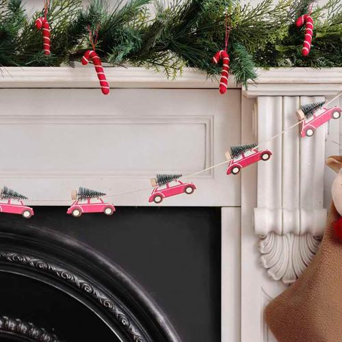 Produktbild Ginger Ray Holzauto mit Tannenbaum Girlande