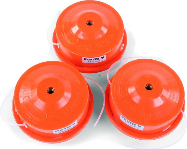 Produktbild Fuxtec 3er Sparset Doppelfadenkopf BASIS (Rasentrimmer, Trimmerfaden + Fadenspule)