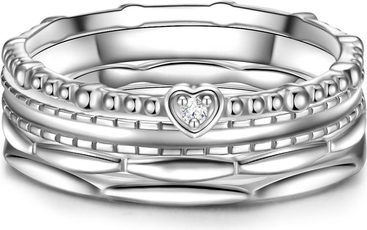 Produktbild Glanzstücke München Damen Herz Sterling Silber Zirkonia silber - 31974 (58, 925 Silber)