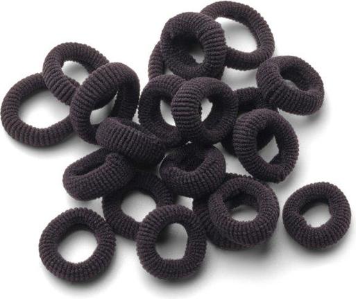 Produktbild Trisa Frottée Kinder-Haargummis 20mm schwarz 20 Stk. (Haargummi)