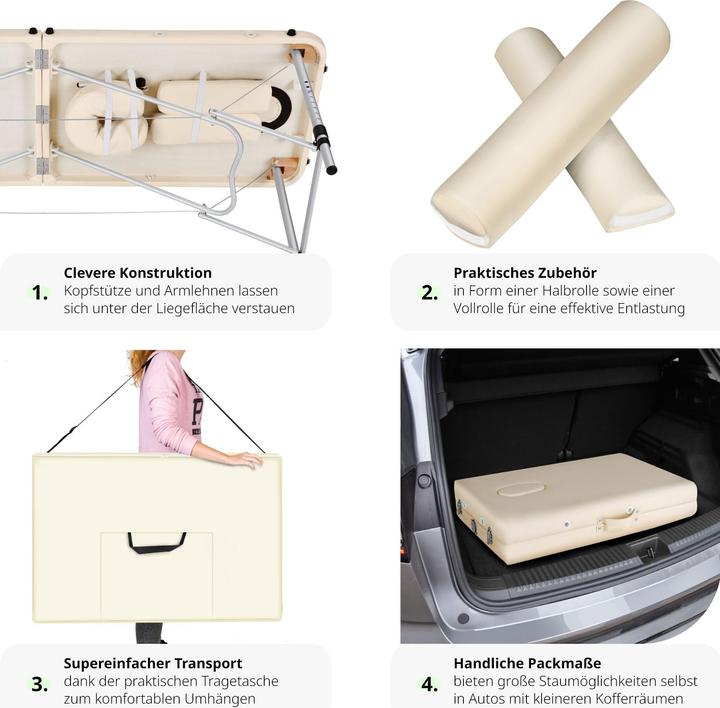 Produktbild tectake 2 Zonen Massageliege