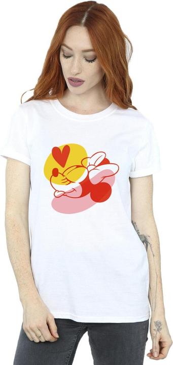 Actual product image Disney Womens/Ladies Minnie Mouse Tongue Heart Cotton Boyfriend T-Shirt (3XL)