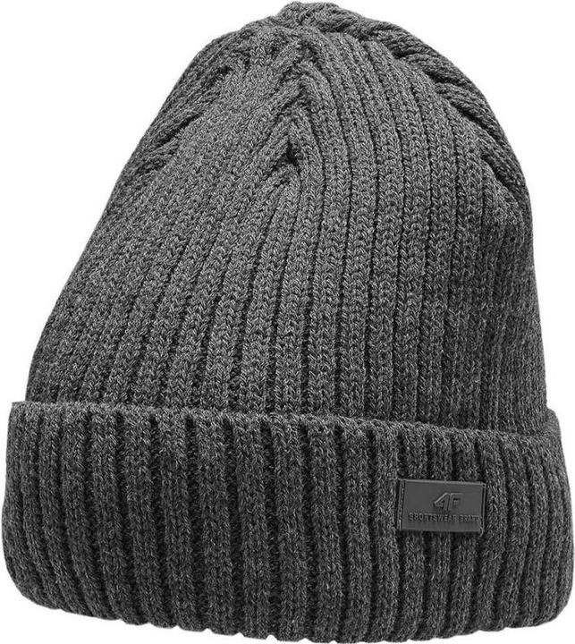 4F Czapka Herren Mittelgrau Melange H4Z22 CAM009 24M (L)