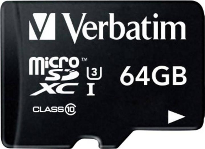 Image du produit Verbatim Pro (64 Go, microSDXC, U3, UHS-I)