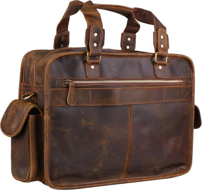 Actual product image Only-Bags.Store Dryden Buffalo briefcase, walnut