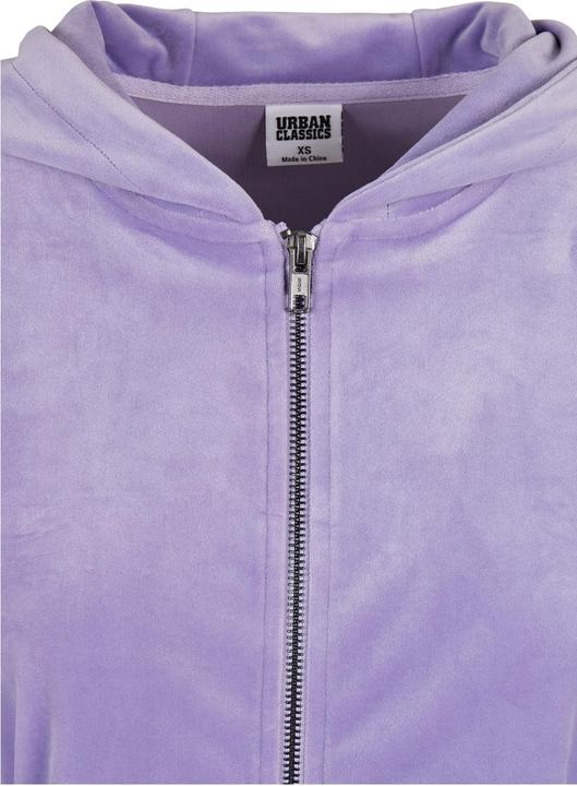 Actual product image Urban Classics Ladies Short Velvet Zip Hoody (XL)