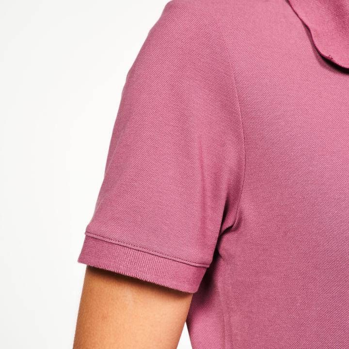 Produktbild Inesis Damen Golf Poloshirt kurzarm Baumwolle - MW500 dunkelrosa (L)