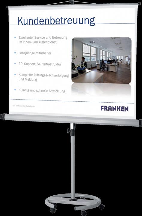 Produktbild Franken Stativleinwand 150 x cm Projektionsfläche (1:1)
